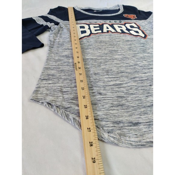 Rhinestone Large Women's NFL Chicago Bears 3/4 Sleeve Shirt - Picture 4 of 8